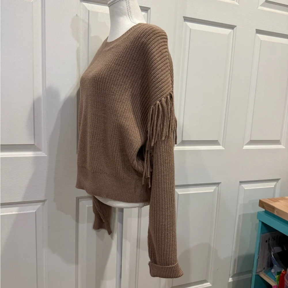 NWT Z Supply Sweater On The Fringe XL Campfire Brown Fringe Knit Pullover NWT - Picture 10 of 10